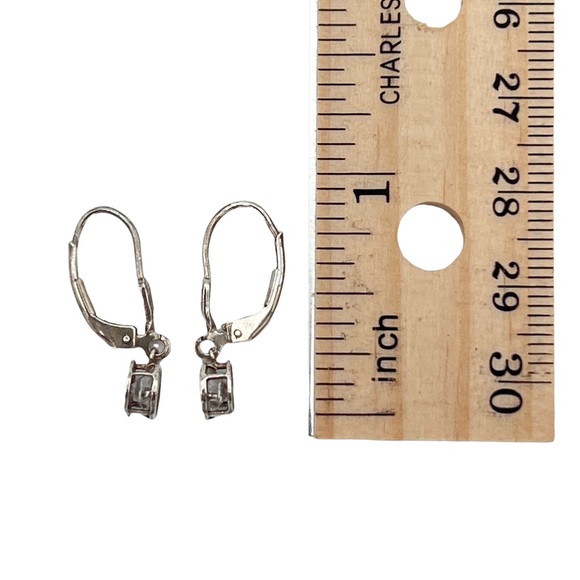 Sterling Silver CZ Drop Earrings - Picture 4 of 6